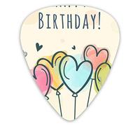 Púas de guitarra Happy Birthday We Heart It 12 piezas de púas de ukelele que incluyen 0,46 mm 0,71 mm 0,96 mm