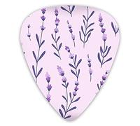 Púas de guitarra Hermosas y elegantes cogollos de lavanda en púas de guitarra moradas 12 paquetes - Variedad de púas de guitarra Púas