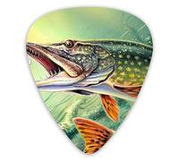 Púas de guitarra How To Fish For Bass Púas de bajo premium para guitarra eléctrica y bajo con tres tamaños (paquete de 12)