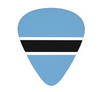 Púas de guitarra impresas con bandera de Botswana para guitarristas acústicos, eléctricos y de banda, 12 piezas en 3 grosores diferentes