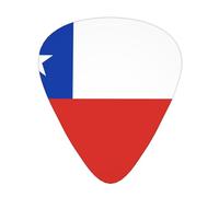 Púas de guitarra impresas con bandera de Chile, 12 piezas en 3 grosores diferentes, adecuadas para guitarra acústica, guitarra eléctrica y guitarristas de banda