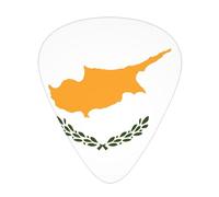 Púas de guitarra impresas con bandera de Chipre para guitarristas acústicos, eléctricos y de banda, 12 piezas en 3 grosores diferentes