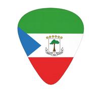 Púas de guitarra impresas con bandera de Guinea Ecuatorial para guitarristas acústicos, eléctricos y de banda, 12 piezas en 3 grosores diferentes