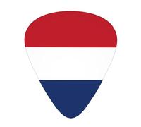 Púas de guitarra impresas con bandera holandesa, 12 piezas en 3 grosores diferentes, adecuadas para guitarra acústica, guitarra eléctrica y guitarristas de banda