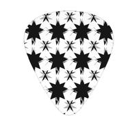 Púas de guitarra impresas con clasificación de estrellas, juego de 12 piezas con estilos finos, medianos y gruesos, viene con una caja de almacenamiento