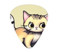 Púas de guitarra impresas con gato y mariposa para guitarristas acústicos, eléctricos y de banda, 12 piezas en 3 grosores diferentes