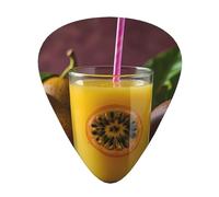 Púas de guitarra impresas con jugo de fruta de la pasión, juego de 12 piezas con estilos finos, medianos y gruesos, viene con una caja de almacenamiento