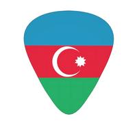 Púas de guitarra impresas con la bandera de Azerbaiyán para guitarristas acústicos, eléctricos y de banda, 12 piezas en 3 grosores diferentes
