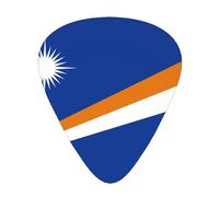 Púas de guitarra impresas con la bandera de las Islas Marshall para guitarristas acústicos, eléctricos y de banda, 12 piezas en 3 grosores diferentes