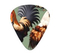 Púas de guitarra impresas de gallo y pollo para guitarristas acústicos, eléctricos y de banda, 12 piezas en 3 grosores diferentes