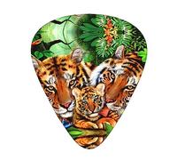 Púas de guitarra Jungle Tigers Cub Print Ukelele Bajo Guitarras acústicas eléctricas Delgadas Medianas Pesadas Paquete de 12 (0,46/0,71/0,96 mm)