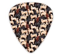 Púas de guitarra Labrador Retriever Premium Bass Picks para guitarra eléctrica y bajo con tres tamaños (paquete de 12)