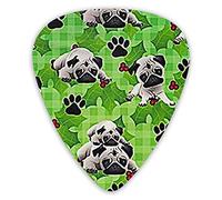Púas de guitarra Lazy Pugs Púas de guitarra premium 12 piezas Púas de ukelele que incluyen 0,46 mm 0,71 mm 0,96 mm