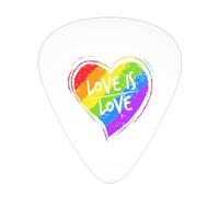 Púas de guitarra LGBT Pride Love Is Love para bajo, paquete de 12