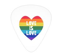 Púas de guitarra LGBT Pride Love Is Love para bajo, paquete de 12