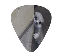 Púas de guitarra, lindo ratón de suricata para guitarra acústica, guitarra eléctrica, bajo, ukelele de tres tamaños (paquete de 12)