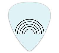 Púas de guitarra Línea de icono de arco iris aislado en limpio Premium Picks Sampler 12 paquetes - Variedad de púas de guitarra Púas