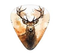 Púas de guitarra Little Deer Forest en tamaños finos, medianos y gruesos, juego de 12 piezas, adecuadas para guitarra eléctrica y varios instrumentos