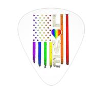 Púas de guitarra Love Pride Us Flag Lgbtq para bajo, paquete de 12