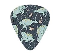 Púas de guitarra Manatí Animales impresos 12 unidades de púas de guitarra para bajo acústico eléctrico Ukelele