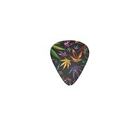 Púas de guitarra Marijuana Weeds Trippy Print Púas de bajo premium para guitarra eléctrica y bajo con tres tamaños (paquete de 12)