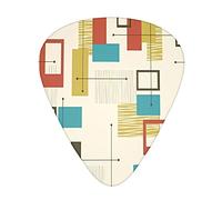 Púas de guitarra modernas de mediados de siglo, clásicas, triangulares, bajos, acústicas y eléctricas, para guitarristas, 12 piezas
