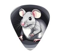 Púas de guitarra Mouse in the Hole en tamaños finos, medianos y gruesos, juego de 12 piezas, adecuadas para guitarra eléctrica y varios instrumentos