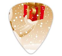 Púas de guitarra Muñeco de nieve navideño Púas de ukelele dorado 12 piezas, incluidas 0,46 mm 0,71 mm 0,96 mm