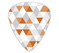 Púas de guitarra Mural de pared geométrico naranja brillante 12 piezas de púas de ukelele que incluyen 0,46 mm 0,71 mm 0,96 mm