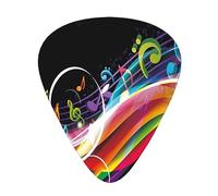 Púas de guitarra, música colorida para guitarra acústica, guitarra eléctrica, bajo, ukelele de tres tamaños (paquete de 12)