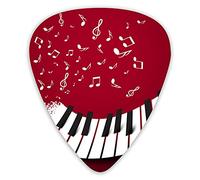 Púas de guitarra Musicales con notas musicales en teclas de piano Teclado Púas premium Sampler 12 paquetes - Variedad Púas de guitarra Púas