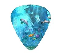 Púas de guitarra Ocean Animals Impreso Ukelele Bajo Guitarras Eléctricas Acústicas Delgadas Medianas Pesadas Paquete de 12 (0,46/0,71/0,96 Mm)