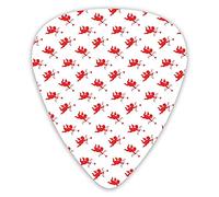 Púas de guitarra, paquete de 12 con caja delgada, diseño del día de San Valentín, dulce beso, iconos de amor, compromiso, cumpleaños, afecto, arte moderno, juego de regalo especial para guitarrista