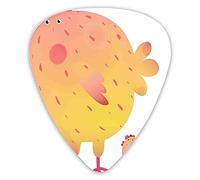 Púas de guitarra, paquete de 12 con caja delgada,Madre gallina y pollitos animales de granja agricultura tema familiar,Set de regalo especial para guitarrista