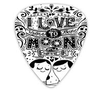 Púas de guitarra, paquete de 12 púas de guitarra universales ABS, Love Bugs abrazando los ojos cerrados, relación antigua, sensación conectada, obra de arte para guitarra acústica y eléctrica