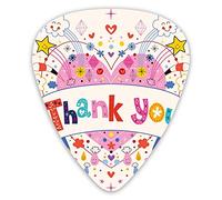 Púas de guitarra, paquete de 12 púas universales de guitarra ABS, alegres y felices vibraciones, letras de corazón, estrellas y nubes, arreglo de garabatos para guitarra acústica y eléctrica