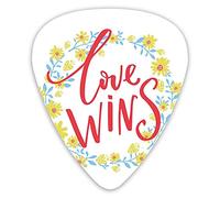 Púas de guitarra, paquete de 12 púas universales de guitarra ABS, cita de amor, corona floral, inspiración motivacional, vida de San Valentín, para guitarra acústica y eléctrica