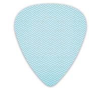Púas de guitarra, paquete de 12 púas universales de guitarra ABS, color azul océano Zig Zag línea onda como imagen para guitarra acústica y eléctrica