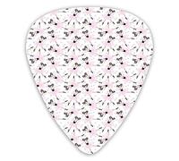 Púas de guitarra Paquete de 12 púas universales de guitarra ABS, dibujos animados hermosas niñas haciendo ballet en tutús con corazones para guitarra acústica y eléctrica