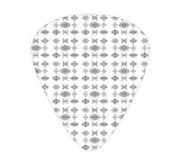 Púas de guitarra Paquete de 12 púas universales de guitarra ABS, figura azteca étnica de estilo geométrico con flecha y tema de cultura tribal, para guitarra acústica y eléctrica, negro, gris y blanco