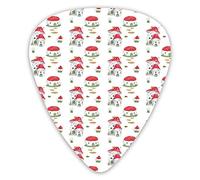 Púas de guitarra Paquete de 12 púas universales de guitarra ABS, patrón con casas mágicas inspiradas en cuentos de hadas, linda ilustración de dibujos animados para guitarra acústica y eléctrica