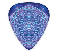 Púas de guitarra Paquete de 12 púas universales de guitarra ABS, símbolos de geometría sagrada con elementos simétricos de Oriente Medio para guitarra acústica y eléctrica