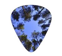 Púas de guitarra, para guitarra acústica, guitarra eléctrica, bajo, ukelele de tres tamaños (paquete de 12) Estampado de árbol