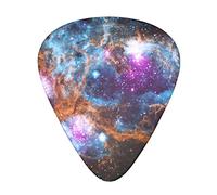 Púas de guitarra, para guitarra acústica, guitarra eléctrica, bajo, ukelele de tres tamaños (paquete de 12) Universe Galaxy Space impreso