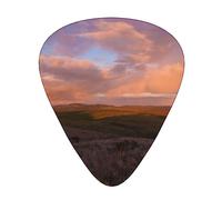 Púas de guitarra, para guitarra acústica, guitarra eléctrica, bajo, ukelele de tres tamaños (paquete de 12) Sunset Hill