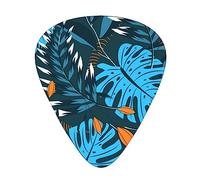 Púas de guitarra, para guitarra acústica, guitarra eléctrica, bajo, ukelele de tres tamaños (paquete de 12) hojas tropicales de verano