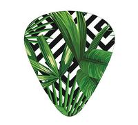Púas de guitarra, para guitarra acústica, guitarra eléctrica, bajo, ukelele de tres tamaños (paquete de 12) hojas tropicales