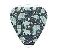 Púas de guitarra, para guitarra acústica, guitarra eléctrica, bajo, ukelele, tres tamaños (paquete de 12), estampado de animales de manatí