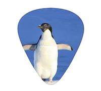 Púas de guitarra, para guitarra acústica, guitarra eléctrica, bajo, ukelele, tres tamaños (paquete de 12), lindo pingüino impreso