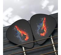 Púas de guitarra para guitarra de fuego y agua, paquete de 12 púas de guitarra para bajo acústico eléctrico, ukelele